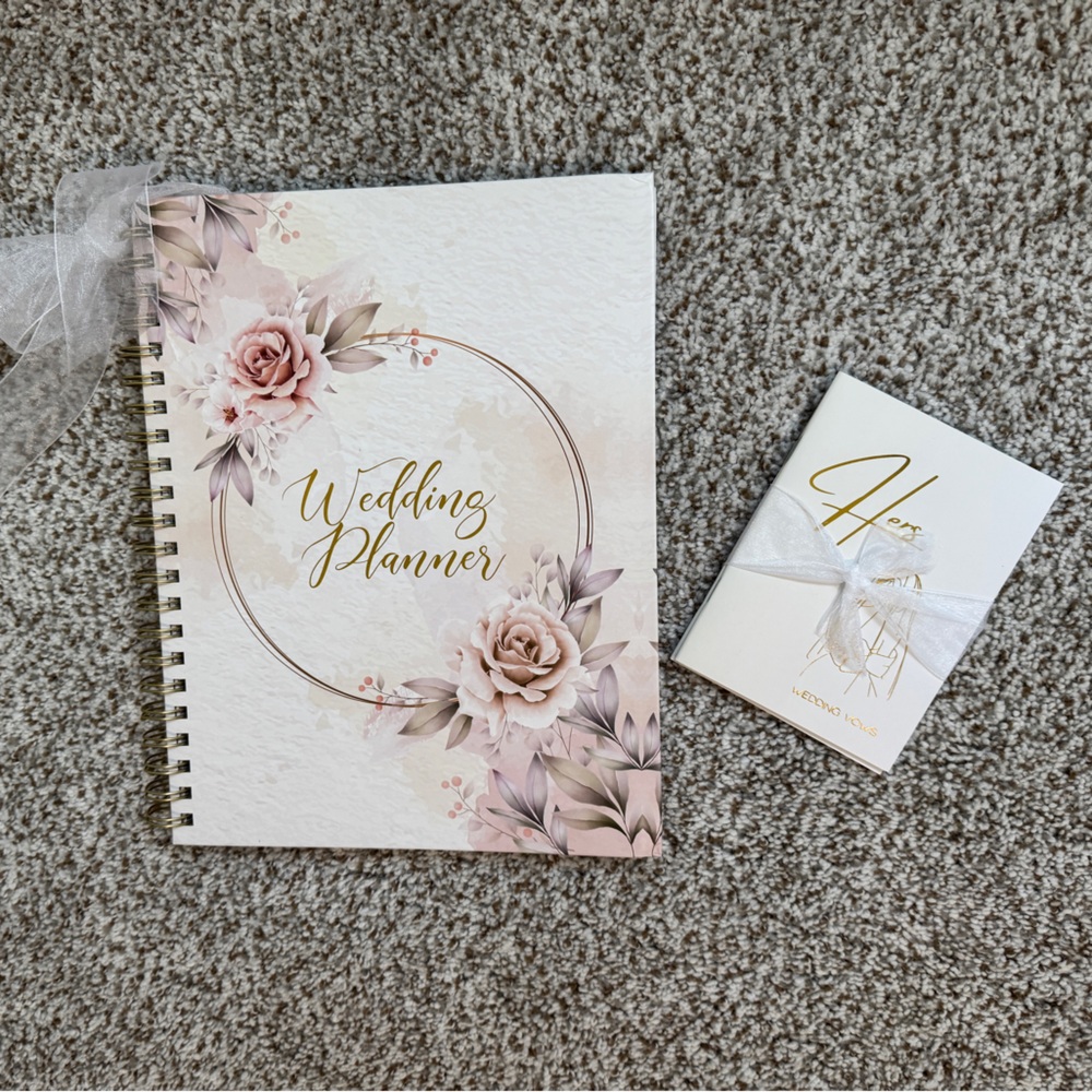Floral Wedding Planner with His/Her Vow Books